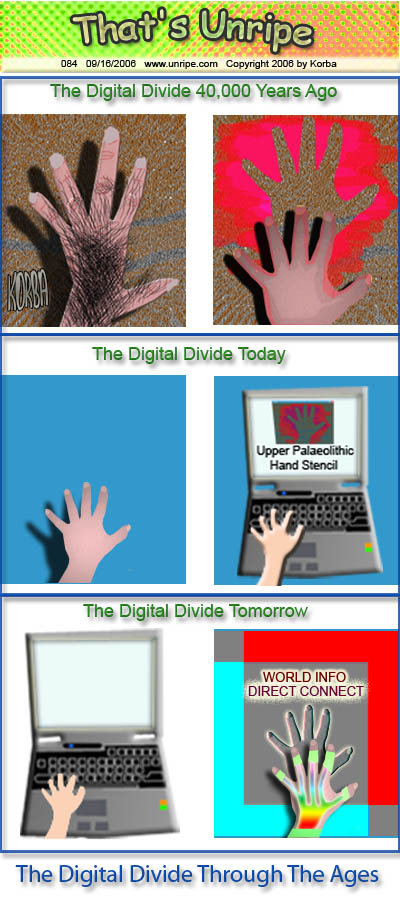 cartoon 84, the digital divide through the ages